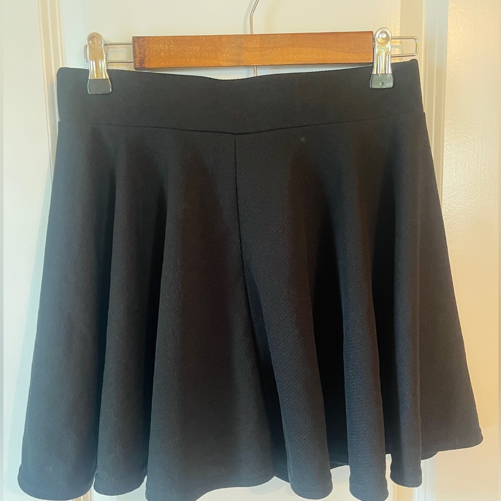 Black Mini Skater Skirt